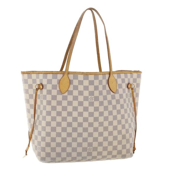 LOUIS VUITTON Damier Azur Neverfull MM Tote Bag - Picture 1 of 16